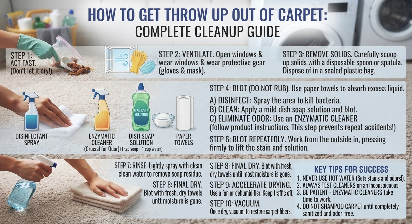 How to Get Throw Up Out of Carpet: Easy & Effective Cleanup Guide