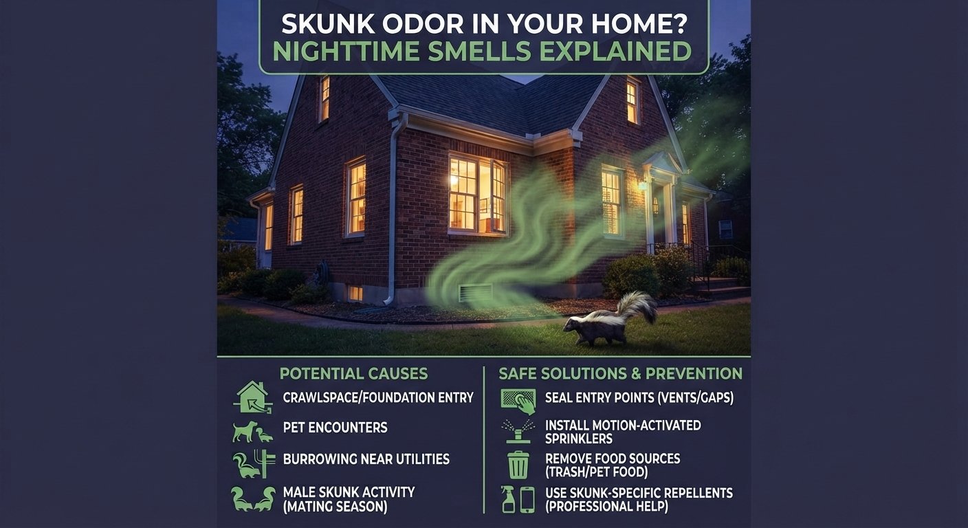 Why Does My House Smell Like Skunk at Night? Causes and Safe Solutions